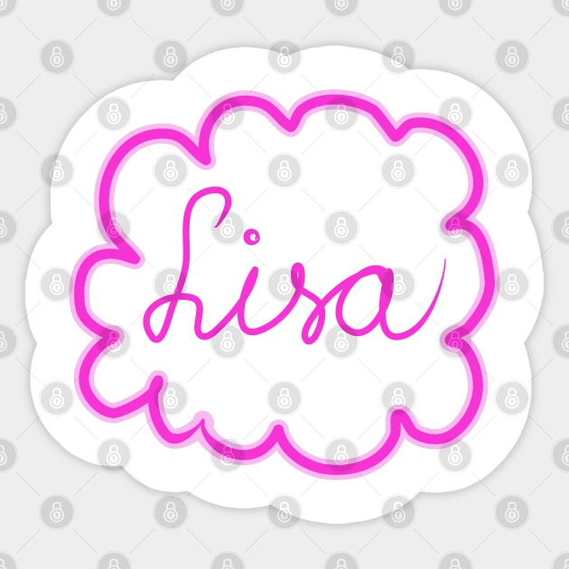 Lisa. Female name. Sticker by grafinya